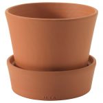 plant pots ingefära plant pot with saucer, indoor/outdoor outdoor, terracotta height:  5 ½ UVNPYJY