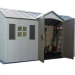 plastic sheds lifetime 15x8 plastic garden storage shed w/ floor PCXOAMR