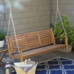 porch swings coral coast pleasant bay all-weather curved back acacia wood porch swing -  painted white - porch BMLPMBA