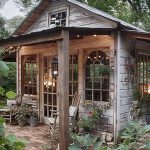 potting shed amazing garden shed created with vintage windows, salvaged wood and vintage  decor. featured at VGMRZVB