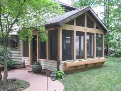 screened in porch with fireplace | rustic screened porch by archadeck of  fort wayne - screened KUCRIKS