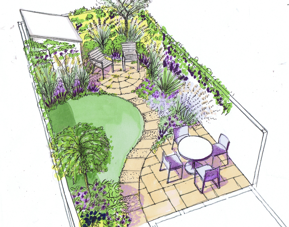 small garden design design for a small back town garden on a low budget more RBAQAES