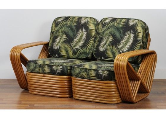 square pretzel rattan sofa by paul frankl, 1930s for sale at pamono SBITFSC