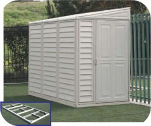 storage sheds sidemate 4x8 vinyl shed w/ floor kit MACDCTU