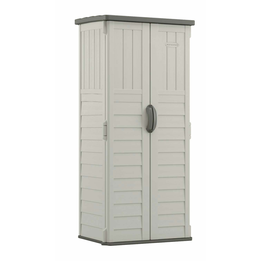 suncast vanilla resin outdoor storage shed (common: 32.25-in x 25.5-in TYHXRDE