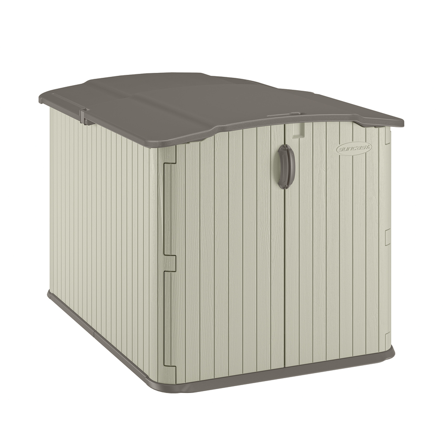 suncast vanilla resin outdoor storage shed (common: 57-in x 79.625-in YAPIZZP