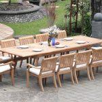 teak outdoor furniture 13-piece-teak-dining-set JEOTRRW