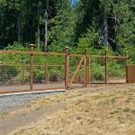 this steamboat island garden fence will keep the deer out of this raised  garden area. LTBIQXQ