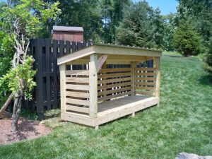 using a wood shed for storing firewood XZHTRPM