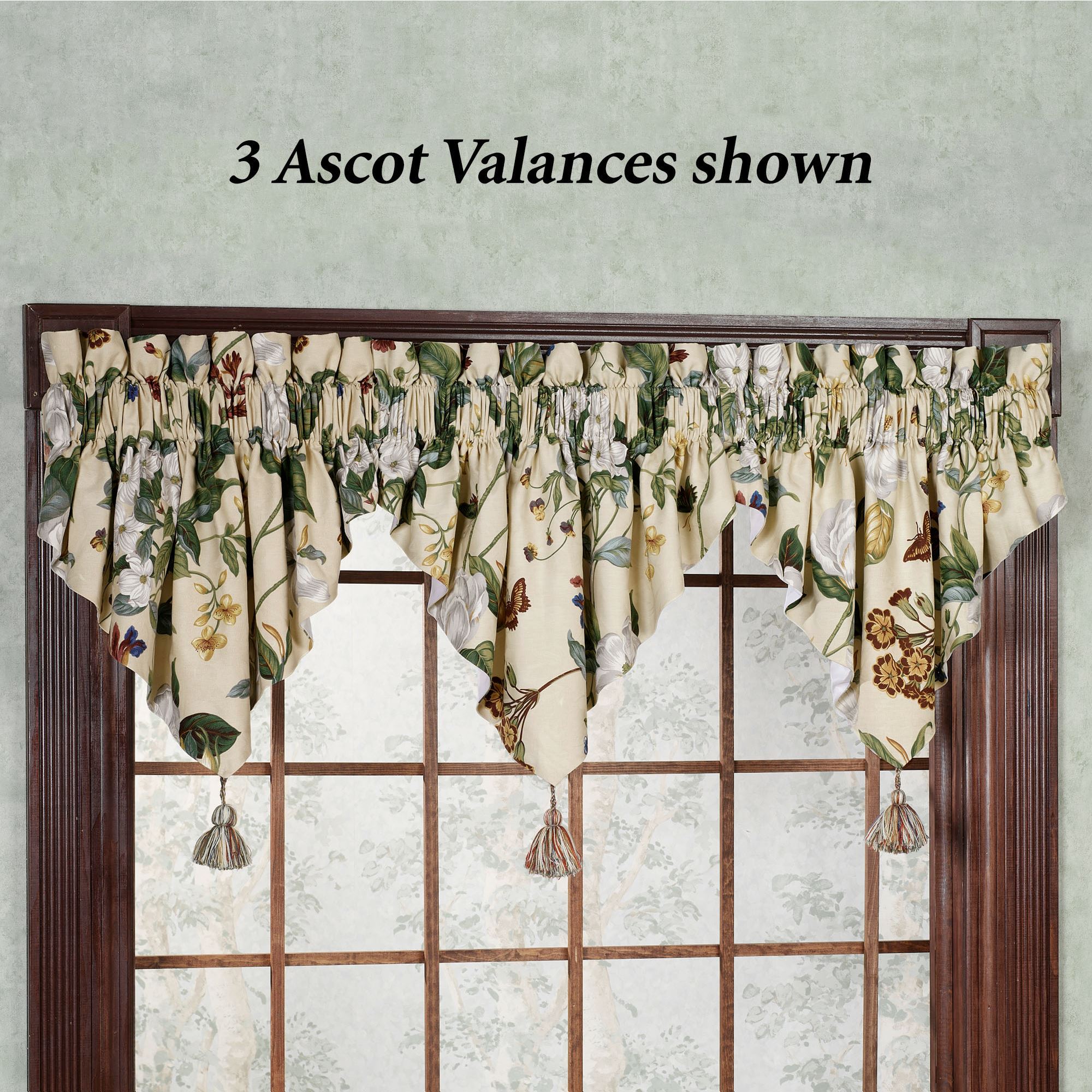 window valances garden images iii ascot valance parchment 52 x 20 MPKFZCS