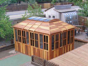 wood gazebo kits handcrafted from redwood KNAVQUX