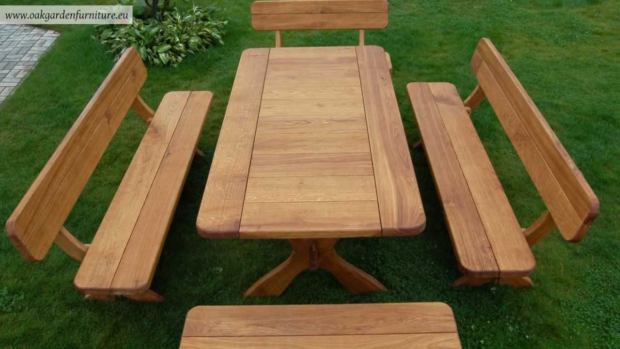 wooden garden furniture set - youtube QXZGVAB
