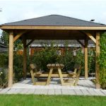 wooden gazebo you can efficiently preserve the innate beauty of the wood by employing a  water-repellent sealer on ZOWECDW