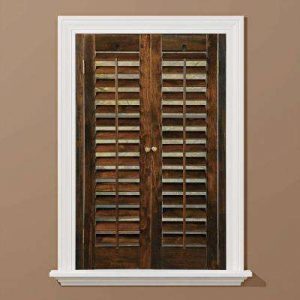 wooden shutters plantation walnut real wood interior shutter (price varies by size) SRIEZLD