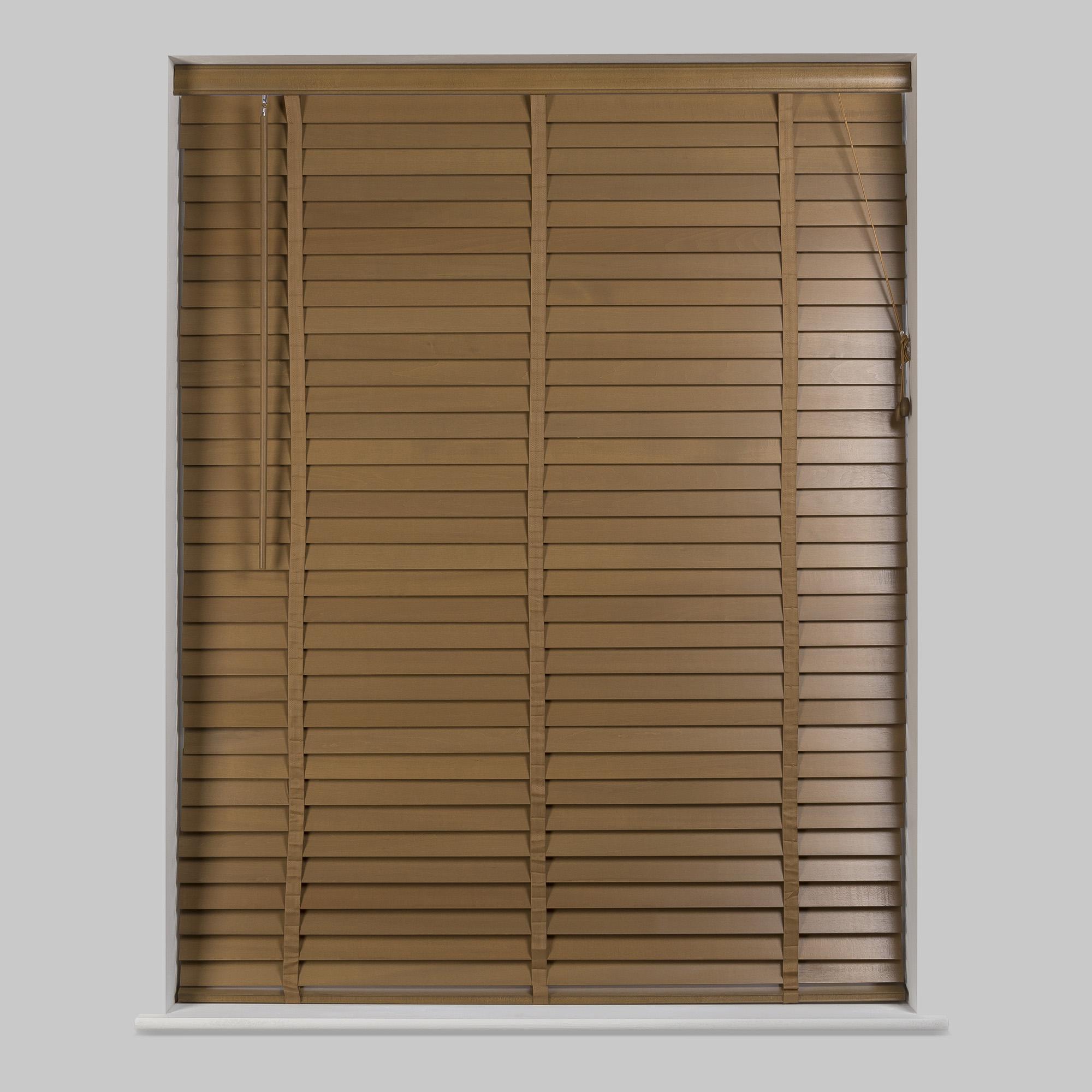 wooden venetian blinds 50mm oak hardwood venetian blind | dunelm YWCVFKJ