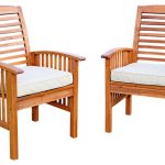 acacia patio chairs with cushions, set of 2 craftsman-outdoor-lounge-chairs HFKORUG