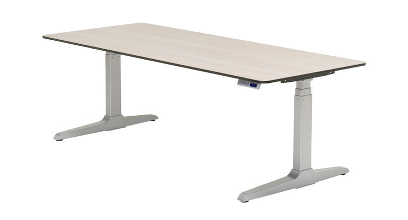 adjustable height desk features a hidden crossbar, giving you more legroom while providing  stability · XDSIAKD