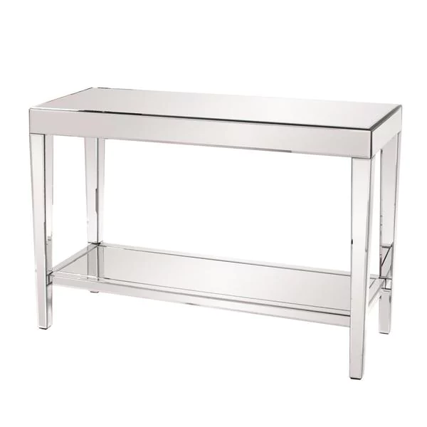 allan andrews mirrored console table with bottom shelf SQWGBWF