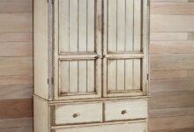 amazon.com: wilshire traditional armoire w drawers u0026 antique white finish:  kitchen u0026 YIIYDLK