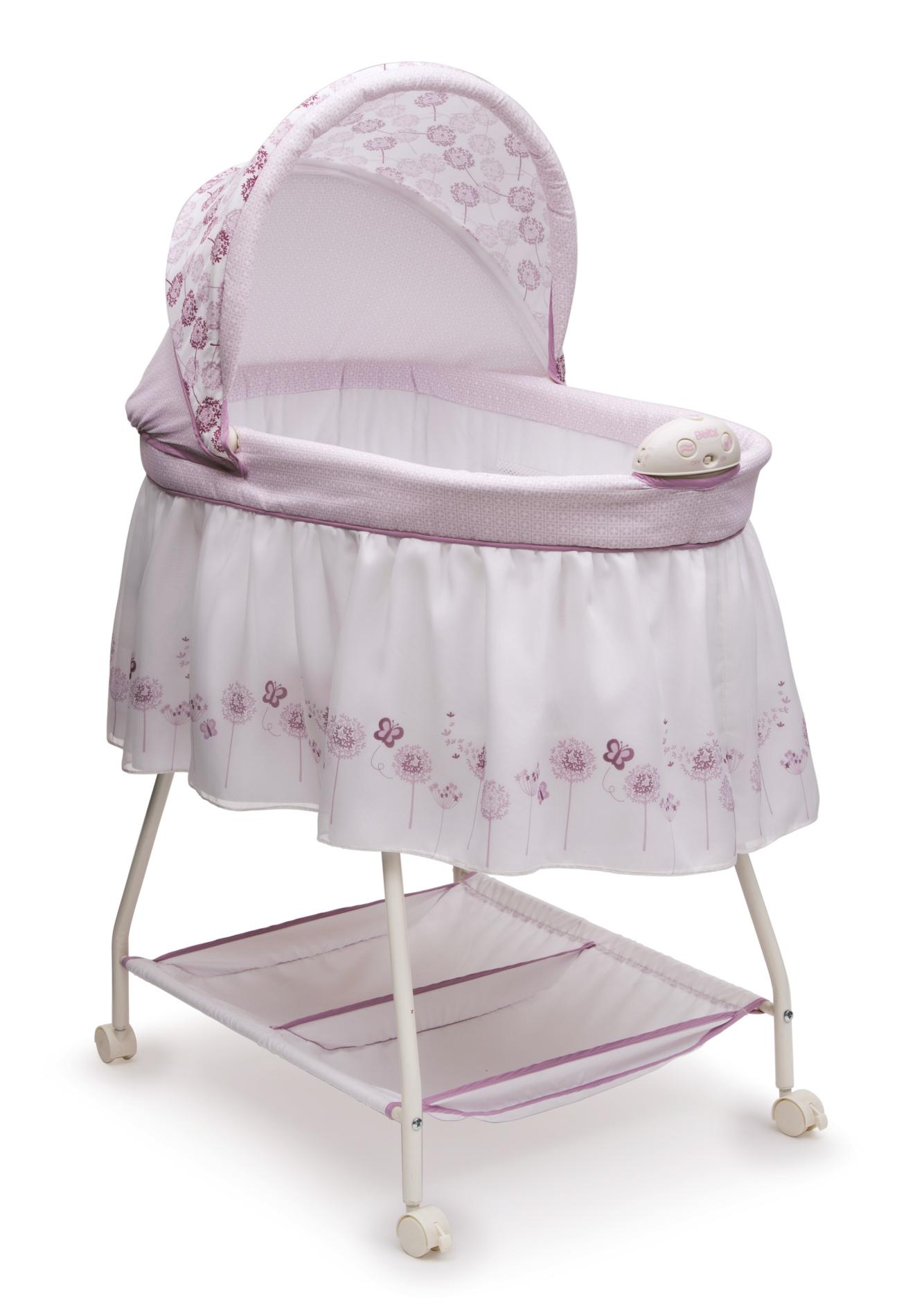 baby bassinet delta children infant girlu0027s sweet beginnings bassinet - floral SMOKTMR