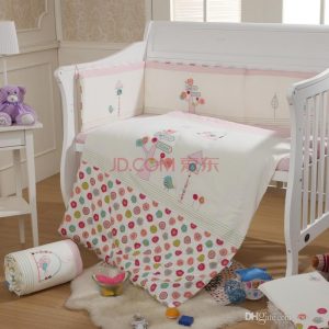 baby bedding set crib bedding set 2016 cot bedding set embroidery bird tree OGMXBAS