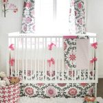 baby girl bedding ragamuffin in pink pink and gray baby bedding set OVWSEJM