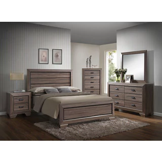 bed sets lyndon weathered grey 4-piece bedroom set RPIGBNH