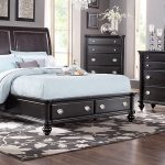 bed sets remington place espresso 5 pc king sleigh bedroom with storage LMEVDGC