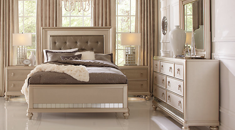bed sets sofia vergara paris silver 5 pc queen bedroom HVONCRH