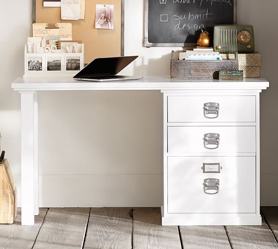 bedford small desk, antique white XINLIWD