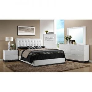 bedroom sets white 6-piece queen bedroom set - avery EFRBJCN