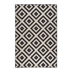black and white rug lappljung ruta rug, low pile - 6 u0027 7  COUOFIN