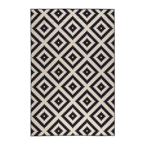 black and white rug lappljung ruta rug, low pile - 6 u0027 7  OJOCRHY