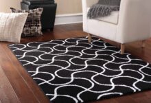 black and white rug mainstays drizzle area rug, black/white - walmart.com XTXYFSM