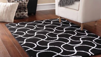 black and white rug mainstays drizzle area rug, black/white - walmart.com XTXYFSM