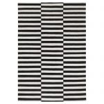 black and white rug stockholm rug, flatwoven, black stripe handmade, stripe off-white black/off ZCENXHM