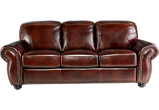 brockett brown leather sofa - classic - traditional, MMEHXDR