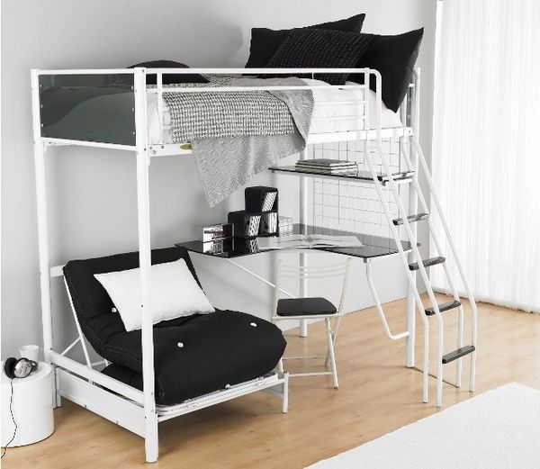 bunk beds with desk girls loft bed with desk | functional teen room furniture ideas - metal LXFRKDW