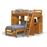 bunk beds with desk twin l-shaped bunk bed BYHJTVQ