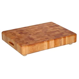 butcher block table end grain chopping block w/ feet OUKDGAJ