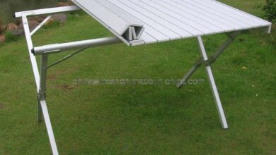 camping table folding aluminum portable bench roll up picnic beach table.  http:// LWIICRS