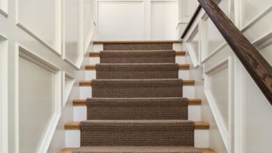 carpet runners carpeting stairs staircase traditional with black and white photography  brown runner recessed ZSXHLZW