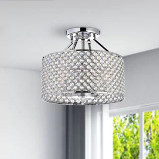 chandelier lighting chrome/ crystal 4-light round ceiling chandelier RCZDYWS