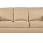 cindy crawford home lusso taupe leather sofa - leather sofas (beige) ZPFGBMV