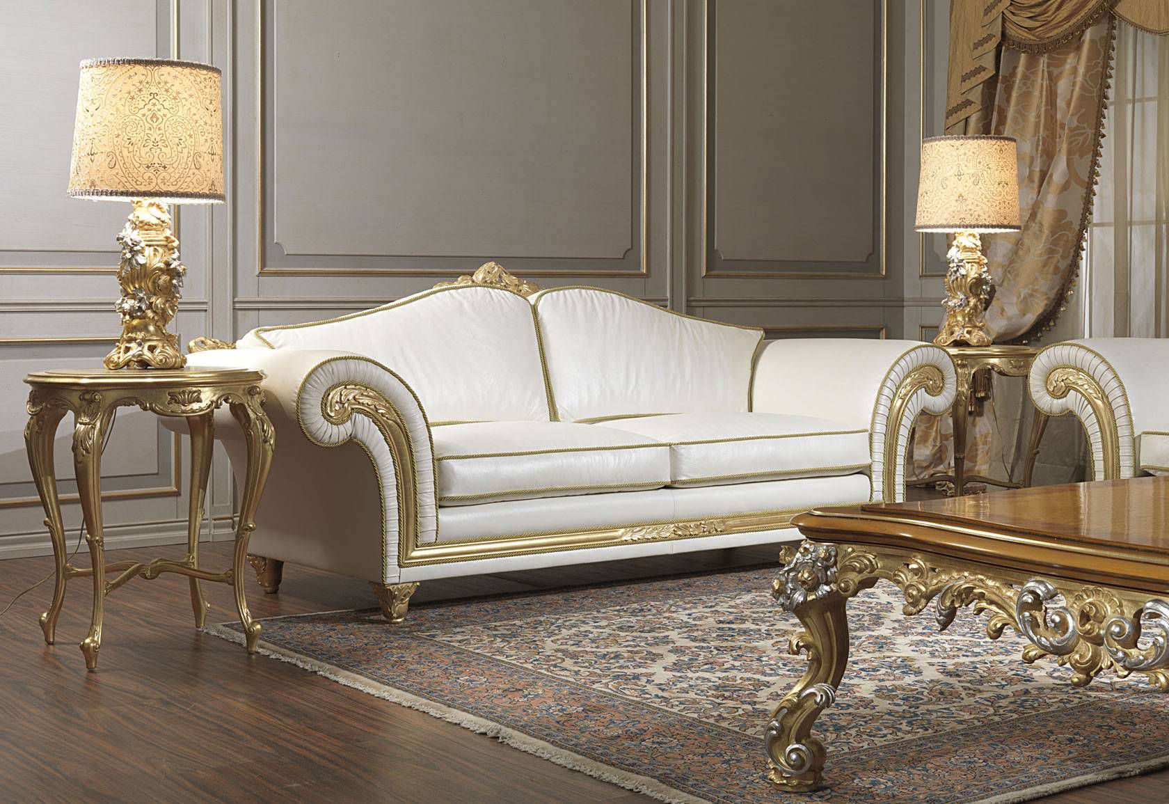 classic furniture classic sofa / leather / 2-seater / white imperial vimercati meda luxury classic KHJWGNF