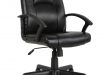 computer chair mainstays mid-back leather office chair, black UFMWPUW