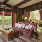 country home decor decorative fabrics and deep red and green colors for country home decorating PVEWKQM