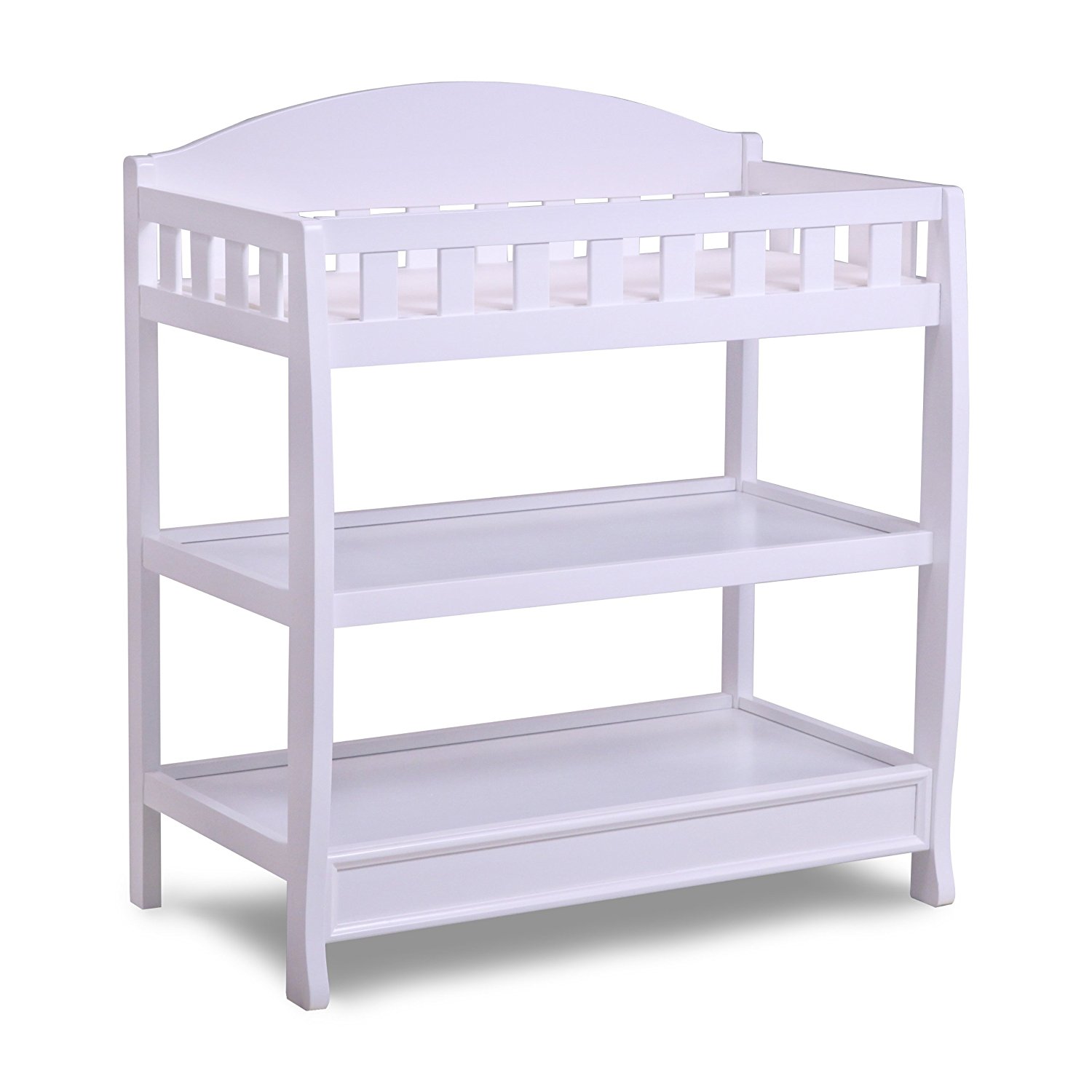 delta children infant changing table with pad, white HXXDLQR