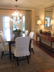 dining room chair covers slipcovers - dining room skirt example more ZEQQEWW