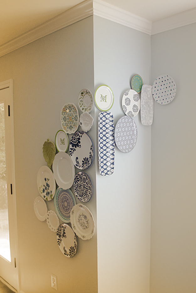 diy wall decor diy craft projects for wall art - hanging plates display VXMDANN